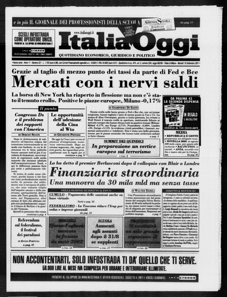 Italia oggi : quotidiano di economia finanza e politica